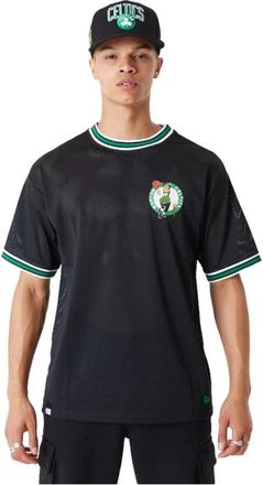 New Era Zwarte Celtics NBA Mesh Tee - Heren - T-shirts - Zwart - XS - Tops
