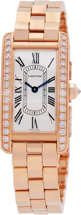 Cartier Tank Quartz Diamond Silver Dial Ladies Watch WJTA0056