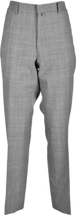 Corneliani Broek - Heren - Nette broeken - Grijs - L - Wol - Broeken