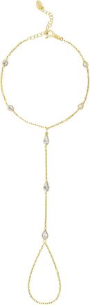 SHYMI Multi Stone Hand Chain -.925 Sterling Silver, 14K Gold-Plated, Rhodium Plated, 6 with 2 Extender, Cubic Zirconia Detailing, Day to Night