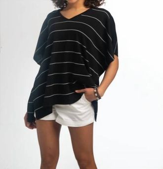 Ganz Yacht Striped Top In Black