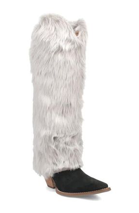 Dingo Snuggle Faux Fur Western Boot in Black at Nordstrom, Size 6.5