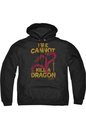 Gildan Game Of Thrones Dragons With Fire Adult Pull Over Hoodie / Hooded Sweatshirt