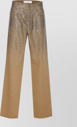 Golden Goose crystal embellished wide leg jeans