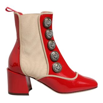 Dolce & Gabbana Heeled Boots, female, Red, Size: 5 US Short Boots