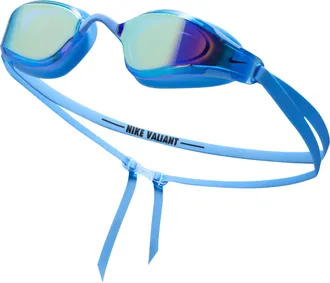 Nike Unisex Swim Valiant Mirrored Goggles in Blue | NESSF131-438