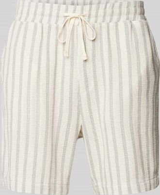 Woodbird Loose Fit Shorts mit Label-Detail Modell Bommy in Offwhite, Gr&ouml;&szlig;e XS