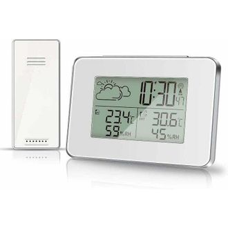 OEM Higr&oacute;metro Inal&aacute;mbrico Para Estaci&oacute;n Meteorol&oacute;gica, Term&oacute;metro Para Interiores Y Exteriores Con Sensor Exterior, Pantalla Lcd, Monitor Digital De Temp