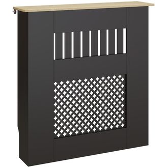 HOMCOM Cubre radiadores 78x19x81 cm negro