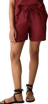 Eileen Fisher Organic Linen Drawstring Walking Shorts in Sun Dried Tomato at Nordstrom, Size Xx-Small