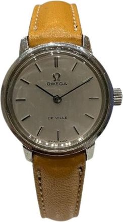 Omega Pre-owned Watches, female, Gray, Size: ONE SIZE Pre-owned De Ville Stainless Steel Watch