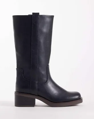 Asos Cherry - Stivali trucker neri senza chiusura-Nero