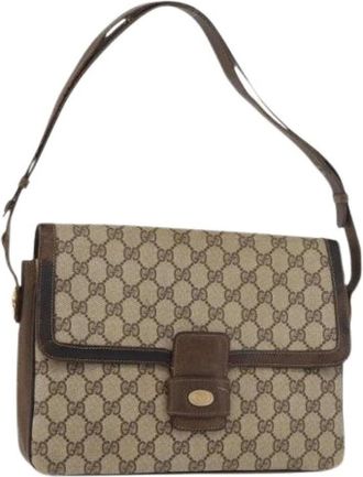 Gucci Pre-owned Shoulder Bags, female, Beige, Size: ONE SIZE Pre-owned Vintage GG Shoulder Bag