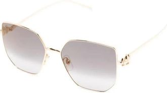 Cartier Clash Zonnebrillen - Dames - Zonnebrillen - Geel - 56 MM - Nylon - Accessoires