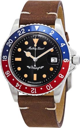 Mathey-Tissot Mathey Vintage Automatic Black Dial Pepsi Bezel Mens Watch H900ATLR