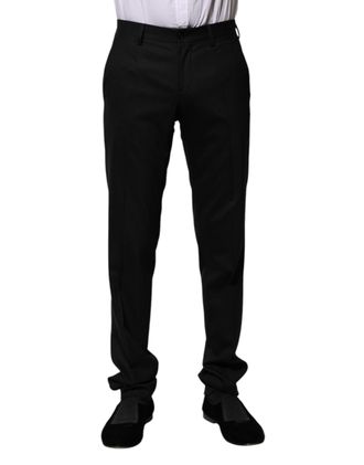 Dolce & Gabbana Virgin Wool Trousers - Black