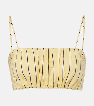 Staud Fiore striped cotton crop top