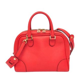 Loewe Pre-owned Amazona 75 Small - Dames - Vintage Handtas - Rood - ONE Size - Leer - Vintage