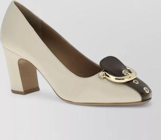 Ferragamo leather high heel pumps