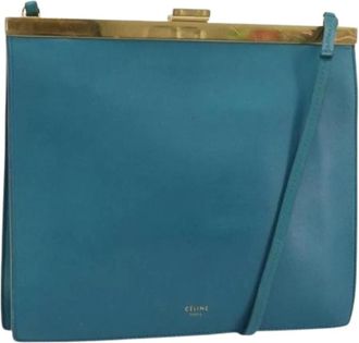 Celine Pre-owned Cross Body Bags, female, Blue, Size: ONE SIZE Pre-owned Vintage Shoulder Bag