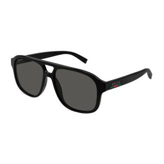Gucci Pilotenzonnebril - Heren - Zonnebrillen - Zwart - 57 MM - Accessoires