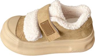 Generic Platform Ankle Boots, Womens Boots Ankle - Comfort Non-Slip Booties Solid Color Round Toe Boot Fashion Versatile Shoes Wide Fit Basic Plush Lined Shoe