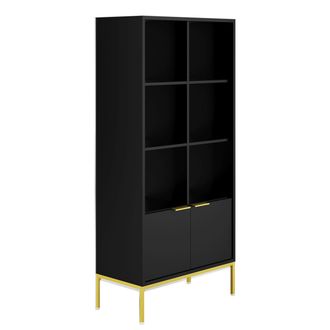 Les Tendances Les Tendances - Librero 2 Puertas Seattle Negro