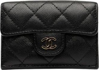 Chanel Pre-owned Wallets, female, Black, Size: ONE SIZE Pre-owned Leather Wallet
