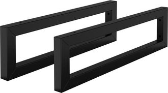 ML Design 2x Soportes para estantes 500 x 150 mm acero negro, dise&ntilde;o flotante