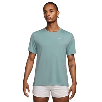 Nike Heren T-shirt Miler met Swoosh en reflecterende details (Kanon)
