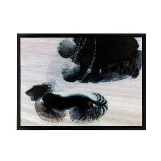 Artery8 Giacomo Balla Dynamism Of A Dog On A Leash Framed Canvas Wall Art Print | Size: W24 x H32