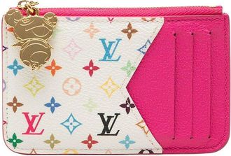 Louis Vuitton Multicolor Coated/Waterproof Canvas Porte Cartes Romy Card Case M14155 (Authentic Pre-Loved)