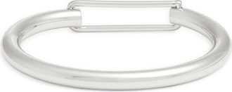 Nordstrom Open Rectangle Closure Bangle in Silver at Nordstrom