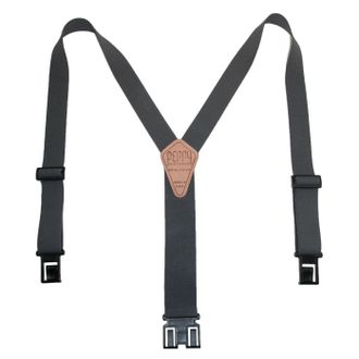 Perry Suspenders Perry Braces Mens Tall Elastic Hook End Braces, Grey