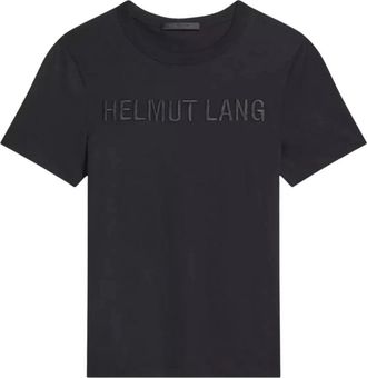 Helmut Lang Slim Logo Tee - Dames - T-shirts - Zwart - M - Katoen - Tops