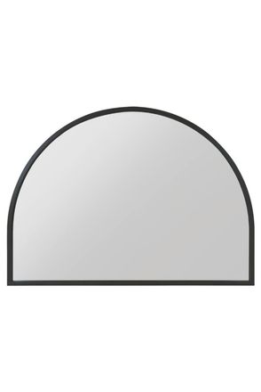 MirrorOutlet Black Metal Framed Arched Garden Wall Mirror 49 X 35 (125CM X 90CM) | Size: 1 Pack