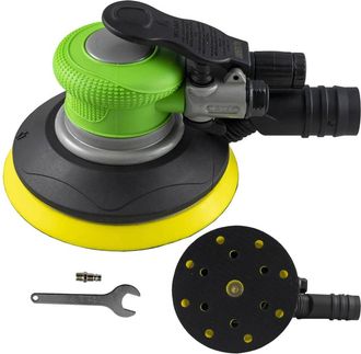Trade Shop Trade Shop - Levigatrice Rotorbitale Palmare Ad Aria Compressa Pneumatica 150mm Con Accessori