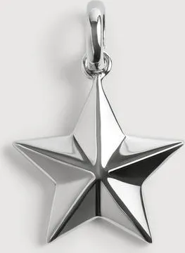 Monica Vinader Sterling Silver Alphabet Star Pendant Charm