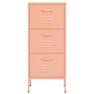 Berkfield Home Storage Cabinet Pink 42.5x35x101.5 cm Steel