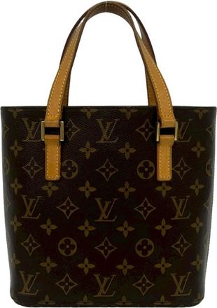 Louis Vuitton Brown Pvc Leather Handbag Tote Bag (Pre-Owned)