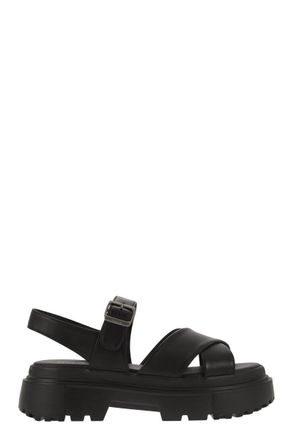 Hogan Leather Sandal With Midsole
