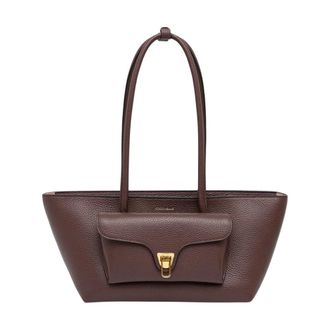 Coccinelle Double Beat Tote - Dames - Shoppers - Paars - ONE Size - Leer - Tassen