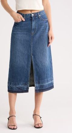SIMKHAI Della Released Hem Denim Midi Skirt in Coronado at Nordstrom Rack, Size 27