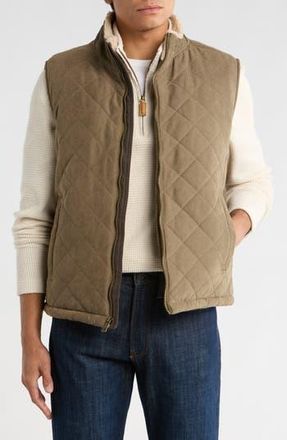 Rainforest Faux Shearling Lined Quilted Vest in Tobacco at Nordstrom Rack, Size X-Large