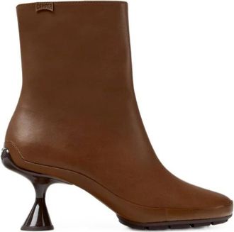 Camper Rechts Links Enkellaars - Dames - Laarzen met Hak - Bruin - 36 EU - Leer - Schoenen
