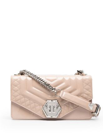 Philipp Plein medium Hexagon padded shoulder bag - women - Patent Calf Leather - OS - Neutrals
