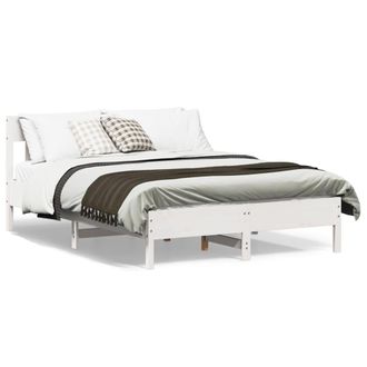 vidaXL Estructura De Cama Sin Colch&oacute;n Madera De Pino Blanca 140x200 Cm Vidaxl