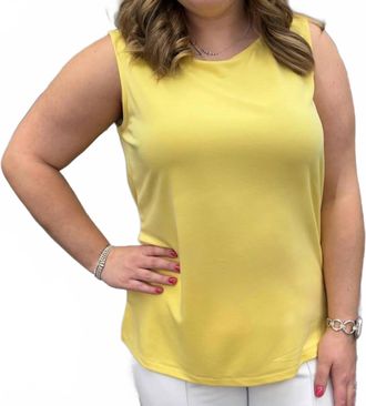 Multiples High Neck Tank Top In Yellow