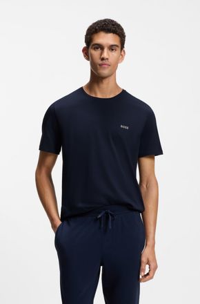 HUGO BOSS T-Shirt BOSS Mix&Match T-Shirt R, Herren, Gr. XXL (56), blau (schwarz_blau_403), Single Jersey, Obermaterial: 95% Baumwolle, 5% Elasthan, unifarben, B