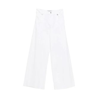 Ermanno Scervino Wide Trousers, female, White, Size: 2XS Wide Trousers